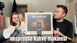 NESPRESSO KAPSÜL KAHVE MAKİNESİ KUTU AÇILIMI  ezilmiş kapsüller essenza mini [upl. by Lerad]