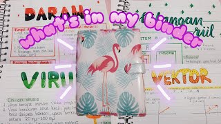 Whats in my binder🌻Binder flip through Indonesia sub [upl. by Eivad]