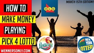 Lottery Strategy Lotto PICK 4 March 15 2019 NY FL amp OLG WINNERS  Lotto Strategies delivered daily [upl. by Stephani]