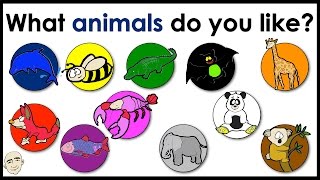 What Animals Do You Like  Name of Animals  Colors  Easy English Conversation Practice  ESLEFL [upl. by Danya593]