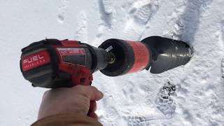 Ice Fishing  MUST watch K Drill Ice Auger [upl. by Imij]