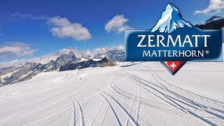 Summer skiing Zermatt  full ride from 3800m to 2900m 7km  July 2018 [upl. by Munshi118]