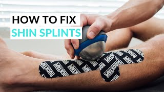 Recoup  How to use KT Tape and Ice Massage to Fix Shin Splints [upl. by Ynatsed93]