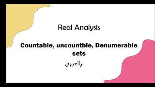 Real Analysis Countable Uncountable and Denumerable sets [upl. by Allit319]