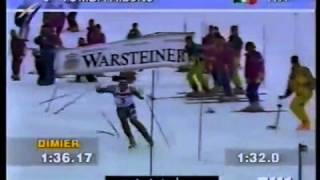 Alberto Tomba wins slalom Madonna 1995 [upl. by Hgielyk]