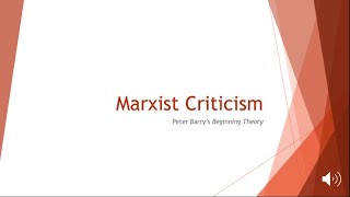 Marxism Criticism [upl. by Acilgna118]