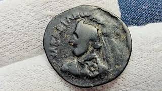 IndoParthians Gondopharid Dynasty King Gondophares I 405BC Æ tetradrachm [upl. by Chesnut]