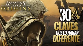 Assassins Creed ORIGINS  Las 30 CLAVES que haremos por primera vez  Toda la Información [upl. by Amalberga319]