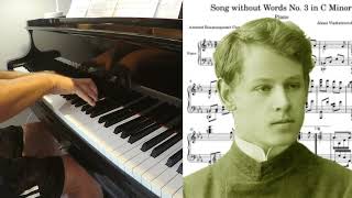 Alexeï Stanchinsky  Songs without Words n°3  Piano [upl. by Onitnerolf]