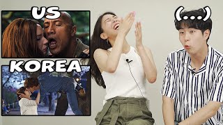 Korean Watches Cringey Kiss Scenes in the US vs Korea Cringe Lv100000 [upl. by Dorkus]