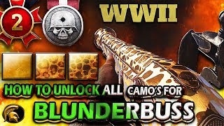 COD WW2  quotBLUNDERBUSSquotquotGOLD CHEETAH CAMOquot  HOW TO GET EASY HEAD SHOTSRAPID KILS [upl. by Warton]