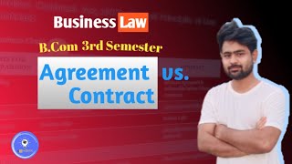 Agreement vs Contact  Business Law  BCom 3rd Semester  Gauhati University [upl. by Ahsaele40]