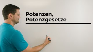 Potenzen Potenzgesetze Einfacher Beginn Potenz Basis Exponent  Mathe by Daniel Jung [upl. by Etnasa16]