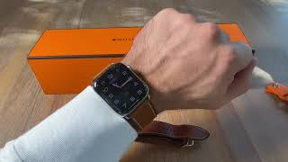 SHOCKING DISCOVERY Hermes Apple Watch series 6 Fauve barenia attelage single tour comparison [upl. by Dnomyar209]