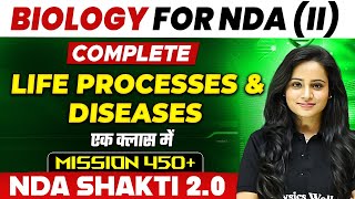 NDA Biology Life Processes amp Diseases  NDA Shakti 20 2024 [upl. by Imer107]