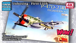 Unboxing 250  P47D25RL Thunderbolt  MiniArt 48009 [upl. by Daggna387]