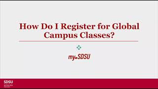 How Do I Register for Global Campus Classes [upl. by Lieno]