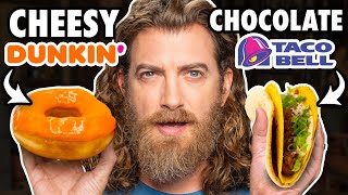 Cheesy Chocolate Food vs Chocolate Cheesy Food Taste Test Throwback [upl. by Pilloff957]