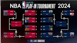 NBA Play in tournament 2024 Schedule  NBA playoffs 2024  NBA standings today  Western conference [upl. by Helfand580]