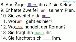 A1 A2 B1  Deutsch lernen Grammatik Test Deutsche Grammatik Verb Präsens unregelmäßig irregul [upl. by Maer]