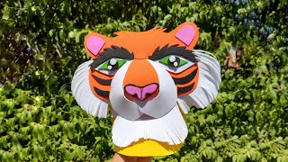 vicera tigre gorra de tigre 🐯 paso a paso para disfraz de tigre tigre de foamy [upl. by Draner443]