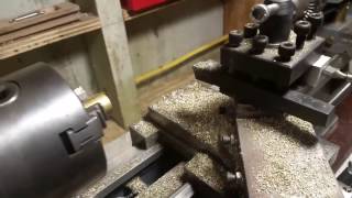 Mini Lathe 45 degree cutting setup [upl. by Volpe]