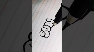 how to write bubble letter  bubble letter calligraphy [upl. by Basilio]