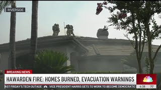 Hawarden Fire homes burned evacuation warnings [upl. by Wrennie]