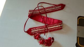 Saree belt making at home very easily [upl. by Ecinreb]