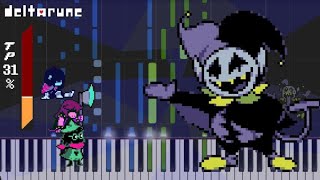 Deltarune  The World Revolving Piano Tutorial Synthesia [upl. by Adirf]