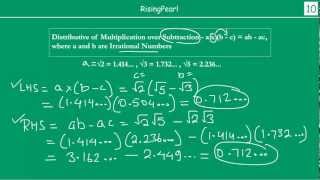 Associative laws and Distributive laws of Irrational numbers 4 of 4 [upl. by Emelina]