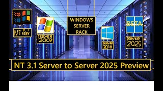 Chaotic Windows Upgrades 3 Windows Server Rack from NT 31 Advanced Server to Server 2025 Preview [upl. by Adnahcir]