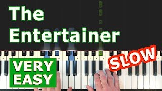 Scott Joplin  The Entertainer  Piano Tutorial VERY EASY SLOW Synthesia [upl. by Harobed]