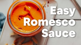 Easy Romesco Sauce 7 ingredients  Minimalist Baker Recipes [upl. by Coralie]