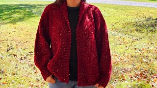 How To Crochet Hexagon Cardigan with Herringbone Stitch  Sizes S5XL [upl. by Daisey]