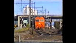 12 VLine action at Middle Footscray in the early 1990s [upl. by Leaper131]