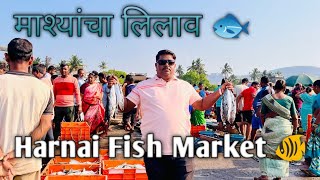 Fish Market and Auction  हर्णे बंदर माश्यांचा लिलाव 🐟🐠  Traditional Fish Auction [upl. by Nauqet]