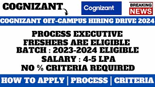 COGNIZANT OFFCAMPUS HIRING 2024  2023 BATCH  SALARY  4 LPA  MUST APPLY BEFORE DEADLINE [upl. by Eliga]