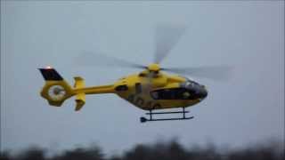 Landung im Regen von Christoph 70 EC135 DHSHP Flugplatz Schöngleina [upl. by Bree150]