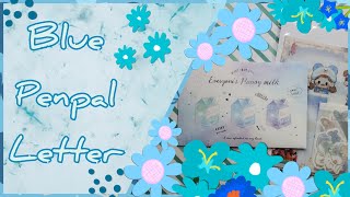 Penpal With Me  Blue Theme No Talking Light BGM ASMR Style [upl. by Gavra]