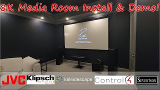 8K Dolby Atmos Theater Install amp Demo JVC Klipsch Kaleidescape Control4 Denon  Lewisville TX [upl. by Ynoble919]