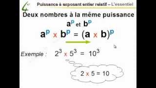 Maths 4ème  Puissance  Mathématiques quatrième [upl. by Clorinda]