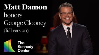 Matt Damon honors George Clooney Full Version  45th Kennedy Center Honors [upl. by Ahsinauq313]