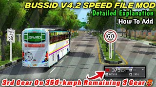 Bussid v42  Speed File Mod In Bussid  🥵350kmph  How To Add  Detailed Video  Bussid Mods [upl. by Adalai]