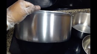 Cleaning An Aluminum Pot With Bar Keepers Friend And Mothers Polish [upl. by Adalai148]