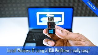 How to Install Windows 10 From USB Flash Drive Complete Tutorial [upl. by Nekcarb]