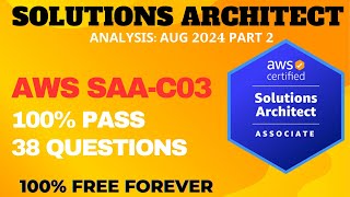 AWS Certified Solutions Architect Associate Exam Practice Questions  ANALYSIS AUG2024 P2 SAAC03 [upl. by Armand354]