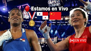 Pelea Atheyna Bylon en vivo Final Boxeo Paris 2024 medalla oro Atheyna Bylon vs Li Qian en vivo [upl. by Nathanoj110]