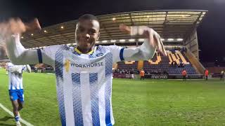 Post Match  Pitchside Celebrations After The Swindon Win [upl. by Donia]