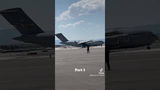 Part 1 of Parking a Military Aircraft fyp fypシ゚viral aviation travel military airforce [upl. by Heyra580]